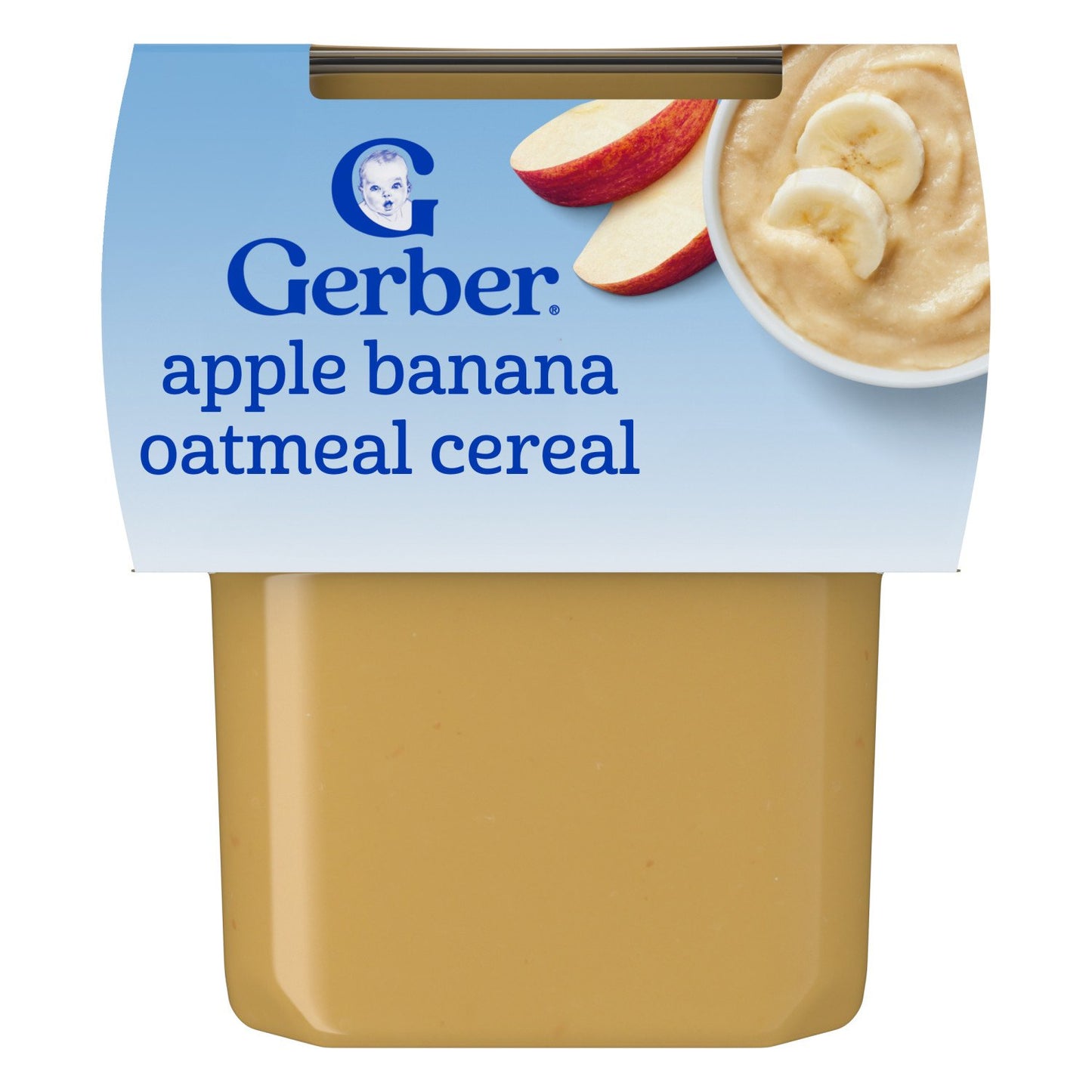 Gerber Stage 2 Baby Food - Apple Banana Oatmeal Cereal, 4 oz Tubs