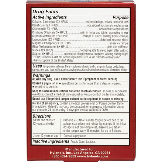 Hyland's Leg Cramps PM Nighttime Cramp Relief Tablets