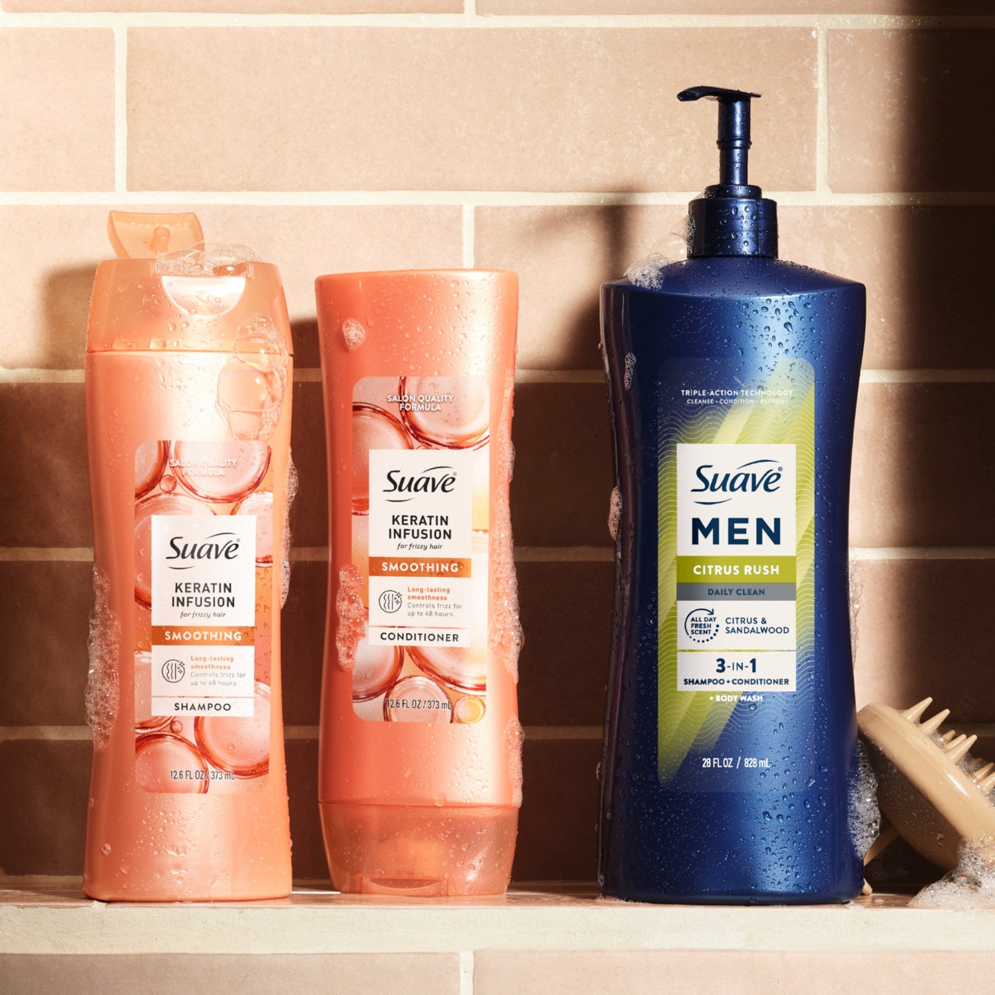 Suave Men 3-in-1 Shampoo, Conditioner & Body Wash - Citrus Rush