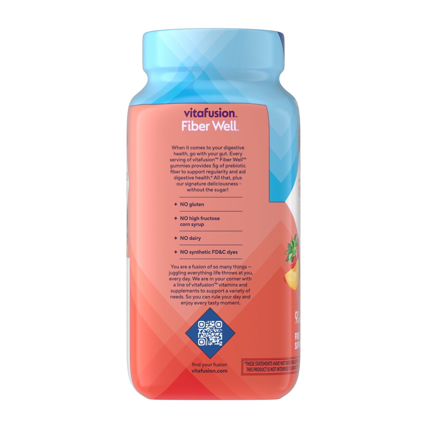 Vitafusion Fiber Well Sugar Free Gummies - Peach, Strawberry, & Berry