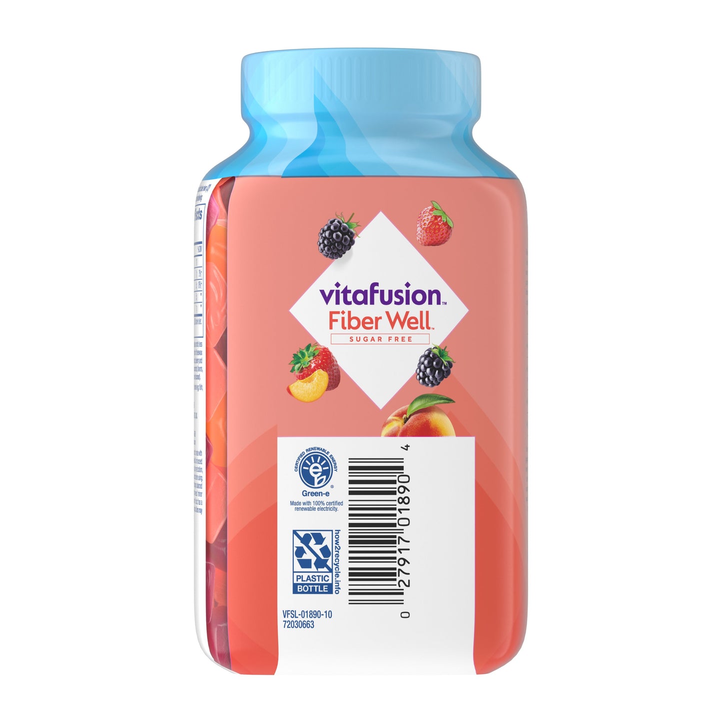 Vitafusion Fiber Well Sugar Free Gummies - Peach, Strawberry, & Berry