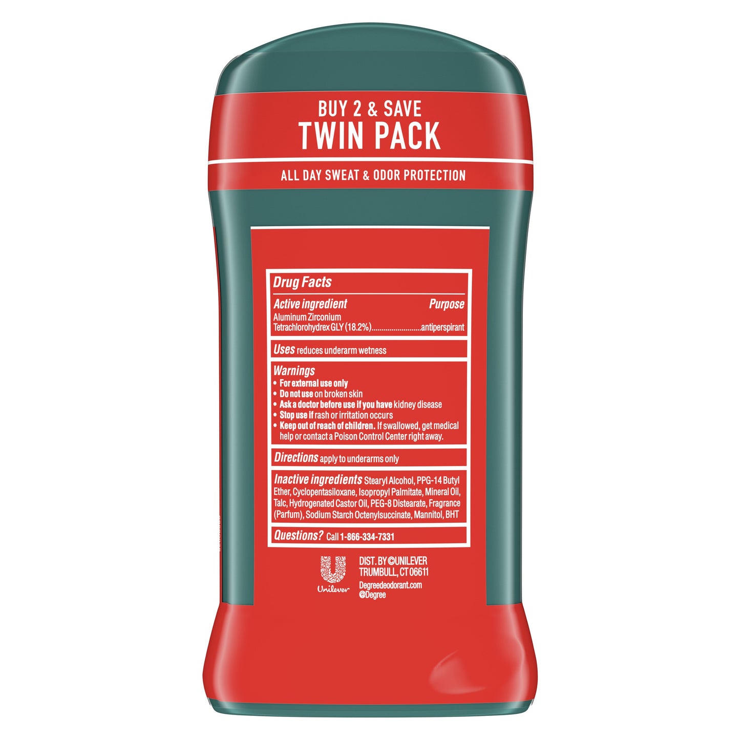 Degree Men 48 Hr Protection Antiperspirant Solid Deodorant -  Sport, 2 pk