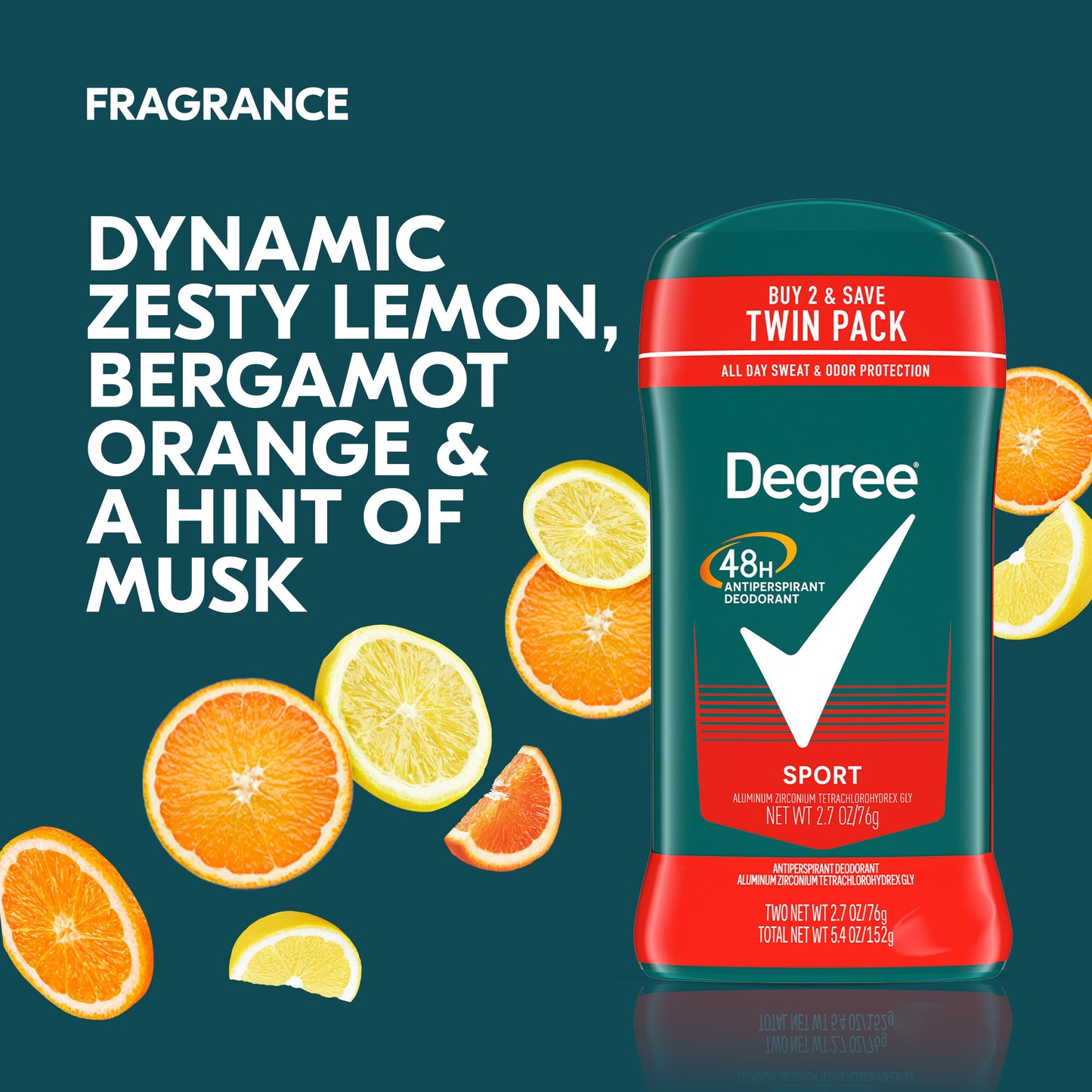 Degree Men 48 Hr Protection Antiperspirant Solid Deodorant -  Sport, 2 pk
