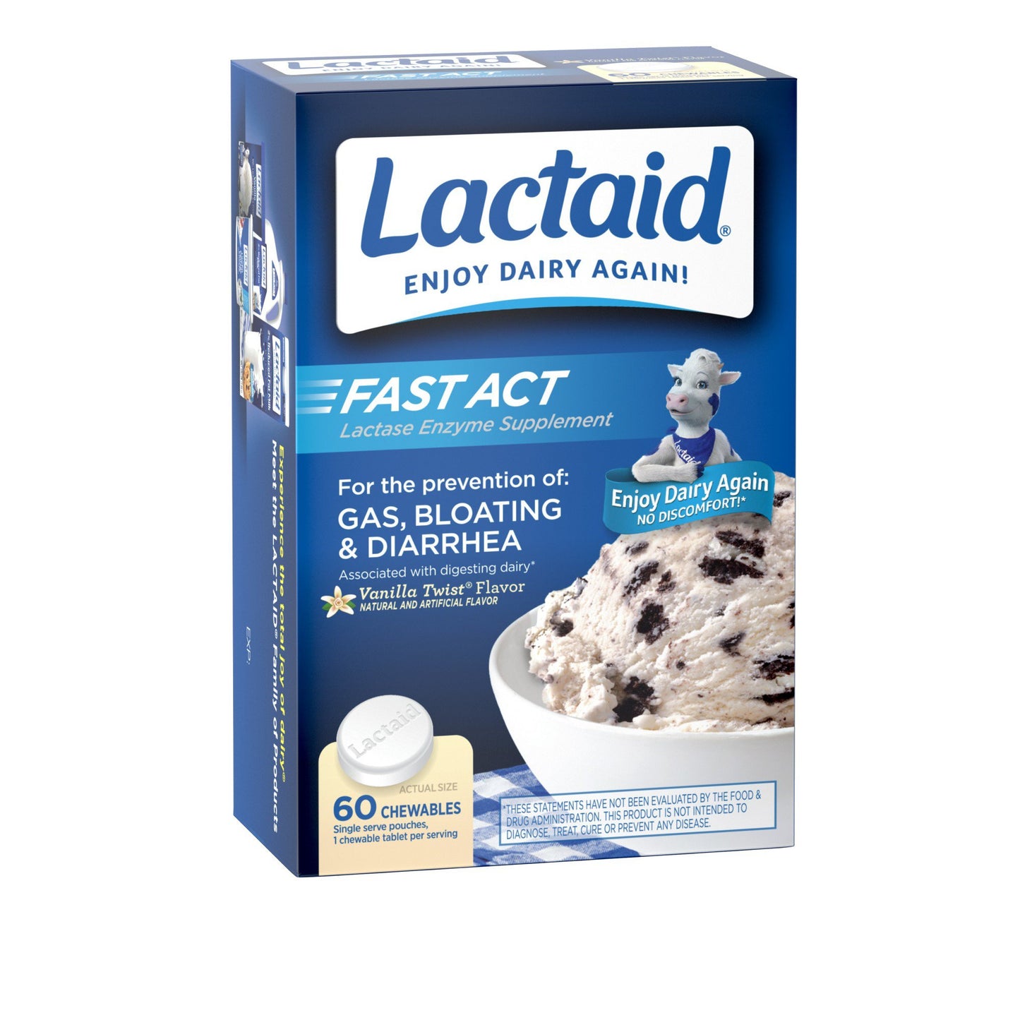 Lactaid Fast Act Lactose Relief Chewables - Vanilla Twist