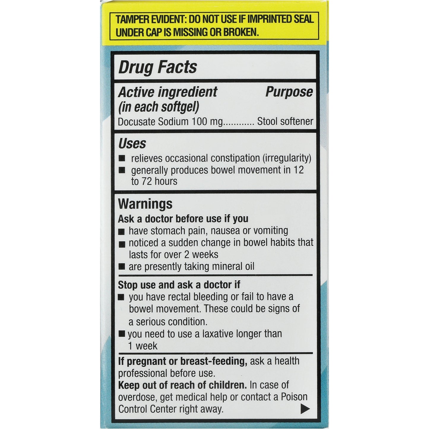 H-E-B Stool Softener Laxatives100 mg Softgels