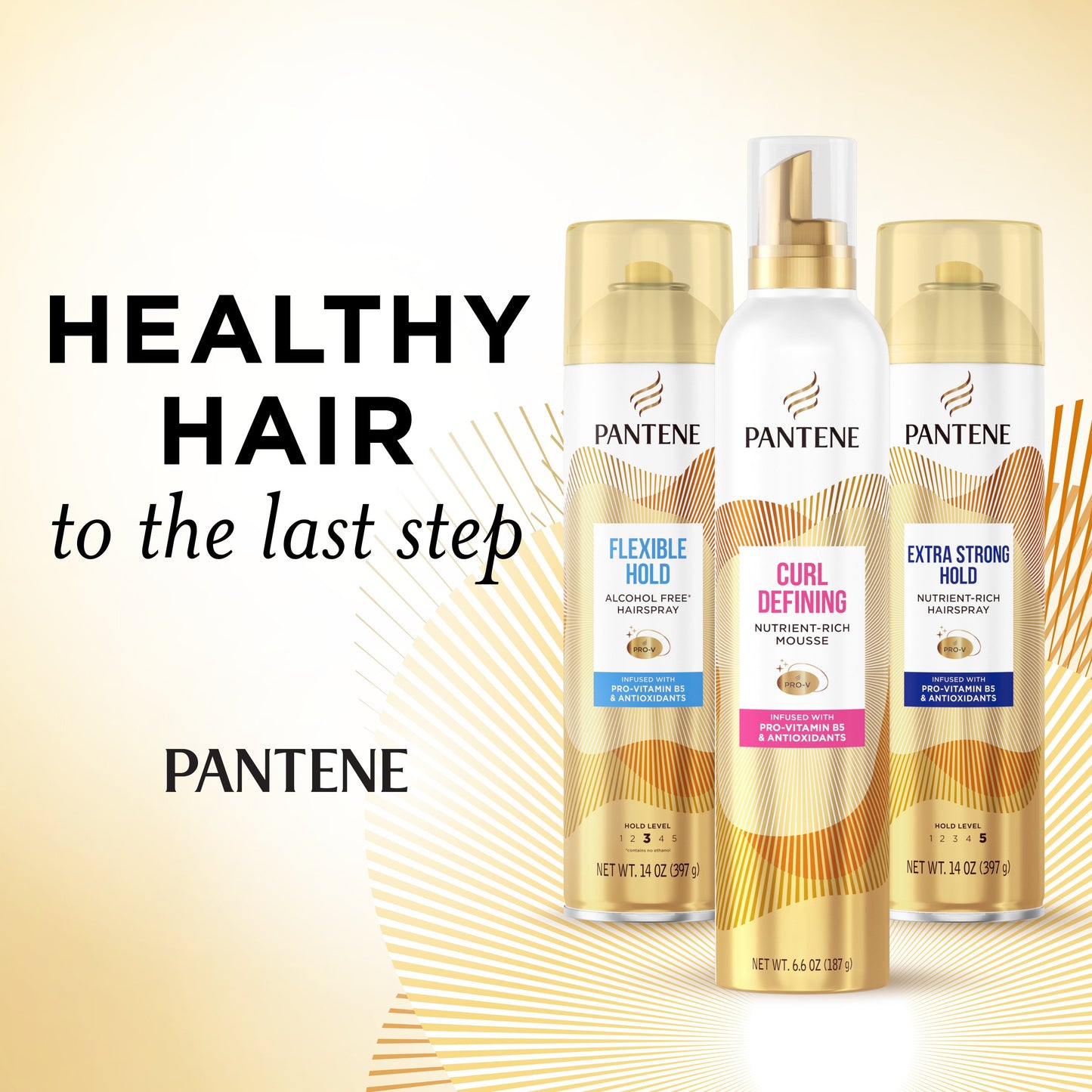 Pantene Curl Defining Mousse, Pro-Vitamin B5 and Antioxidant Formula, Moisture Lock, 6.6 oz