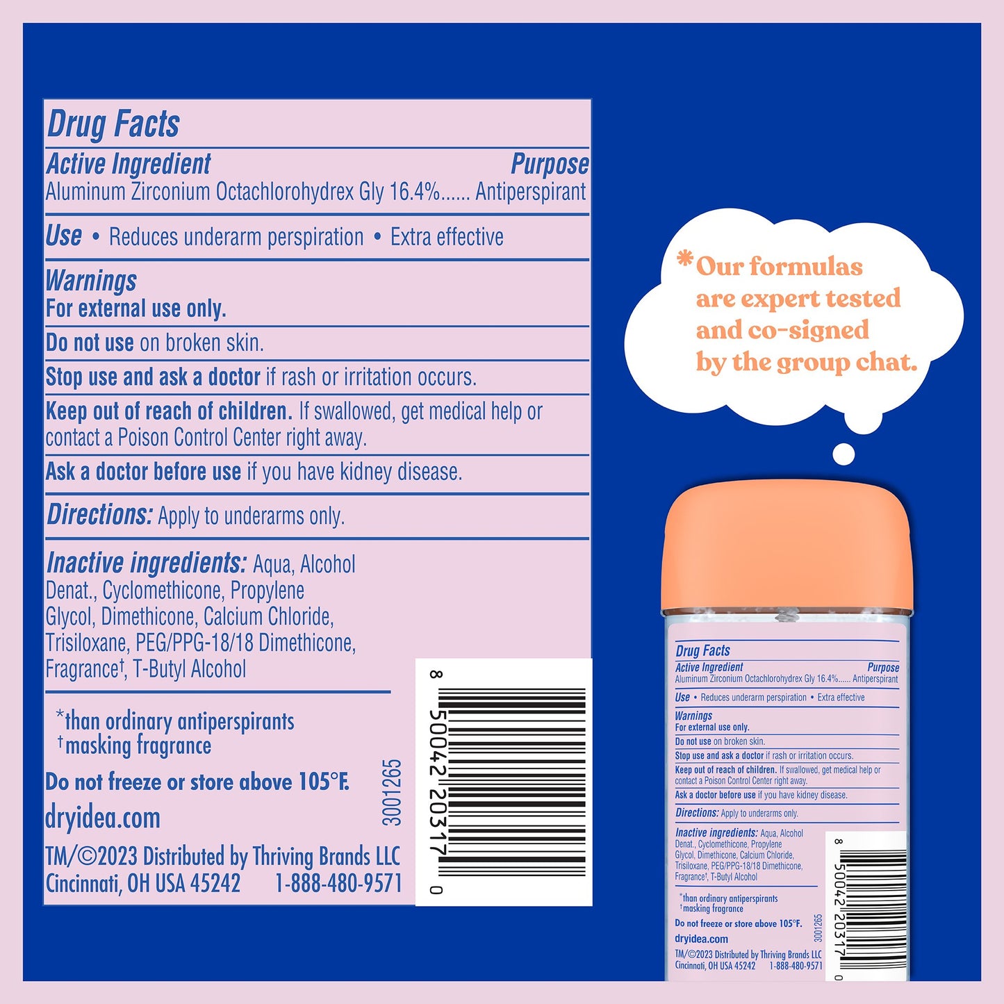 Dry Idea Hypoallergenic Antiperspirant Gel Deodorant - Unscented