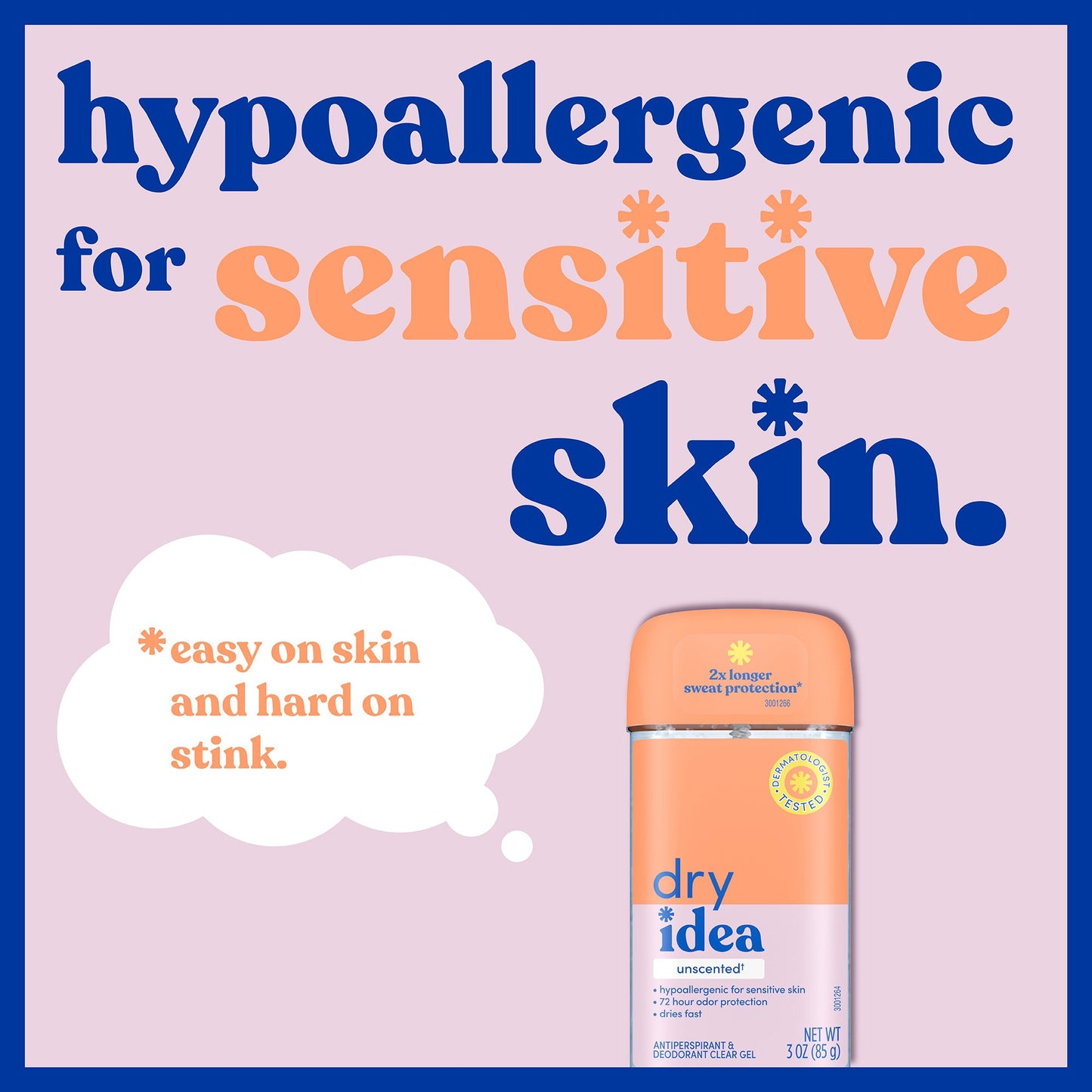 Dry Idea Hypoallergenic Antiperspirant Gel Deodorant - Unscented