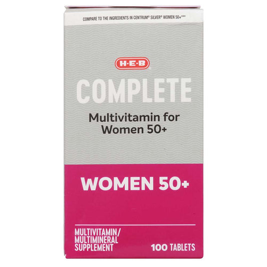 H-E-B Women 50+ Complete Multivitamin Tablets