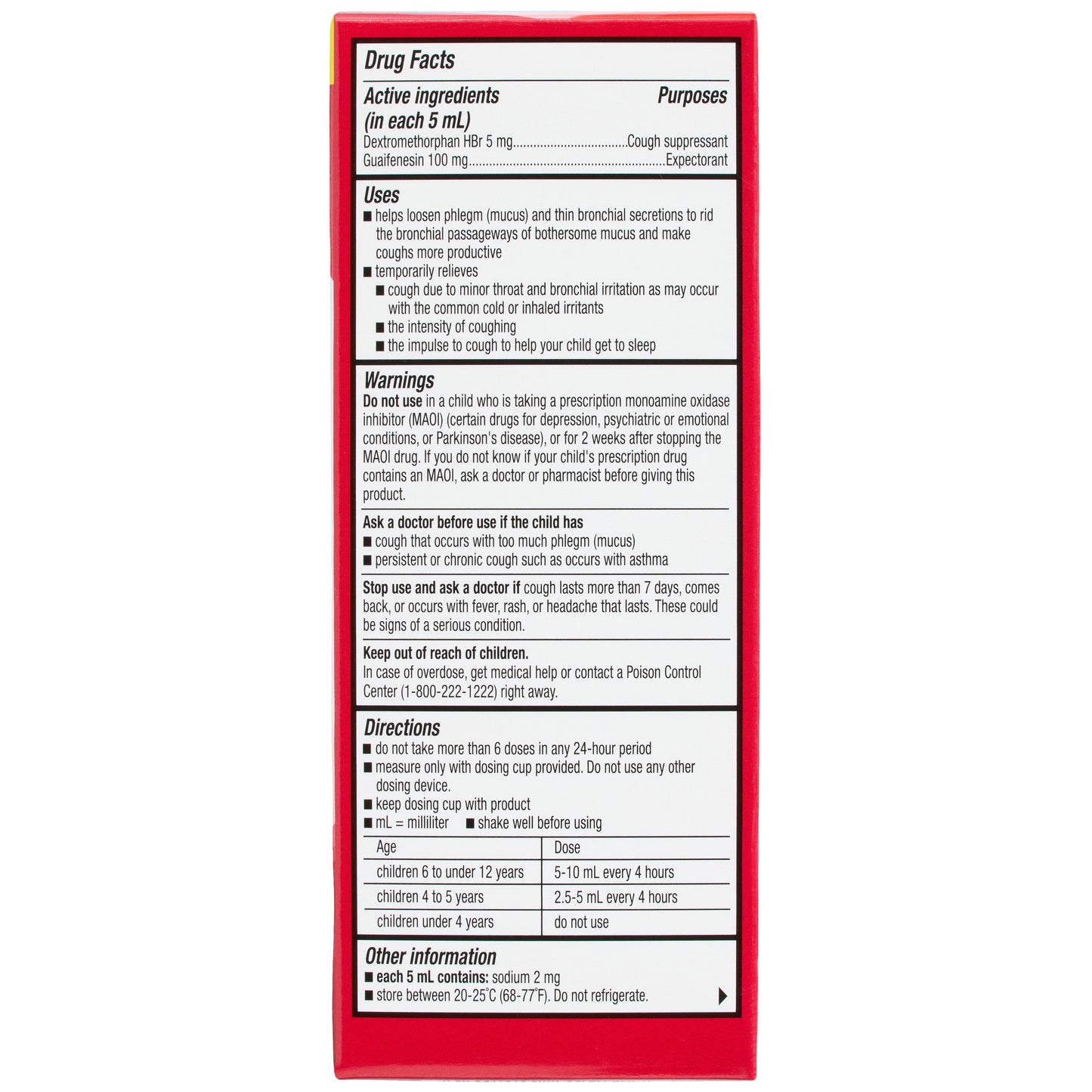 H-E-B Children’s Mucus Relief & Cough Liquid – Cherry Flavor