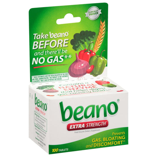 Beano Food Enzyme Dietary Supplement Tablets