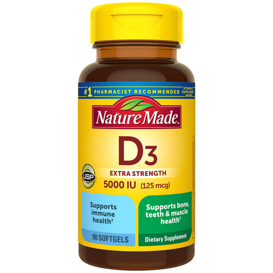 Nature Made D3 5000 IU Ultra Strength Liquid Softgels
