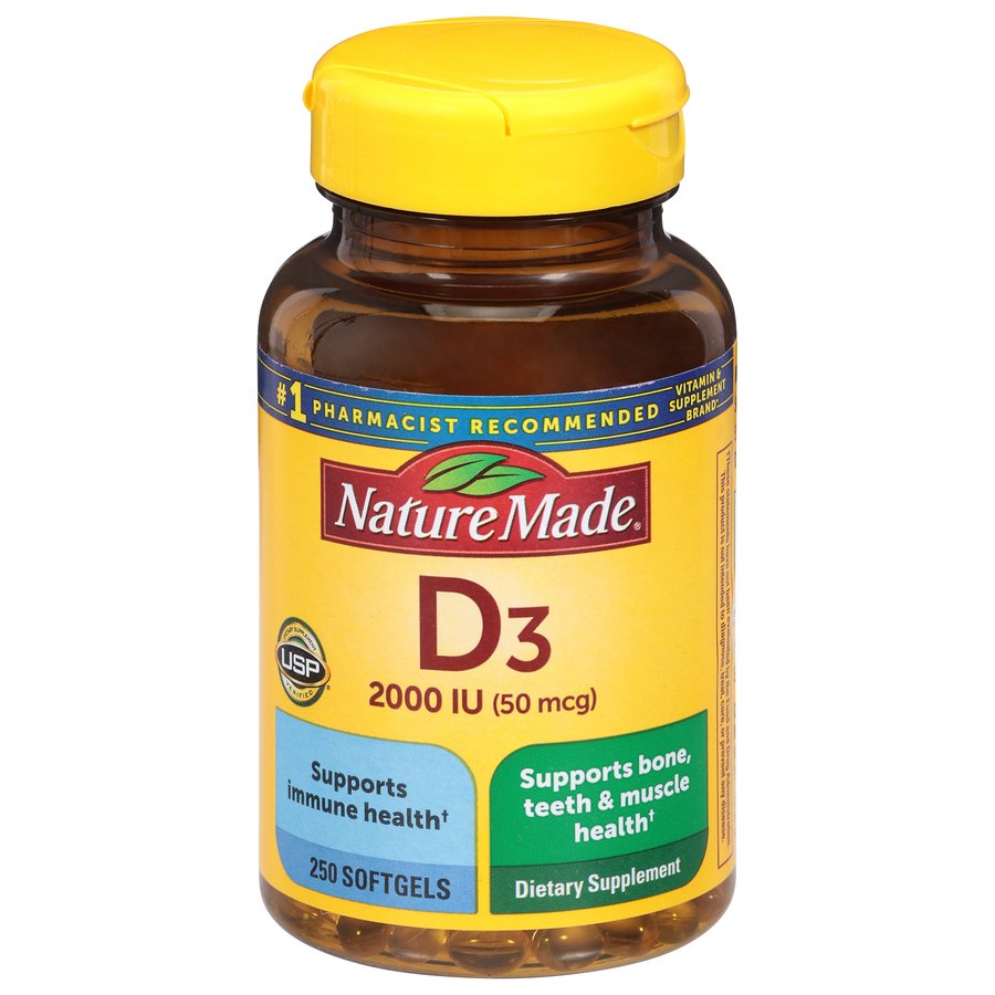 Nature Made Vitamin D3 2000 IU Liquid Softgels