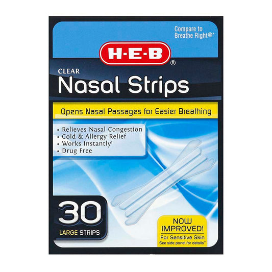 H-E-B Clear Nasal Strips - Large