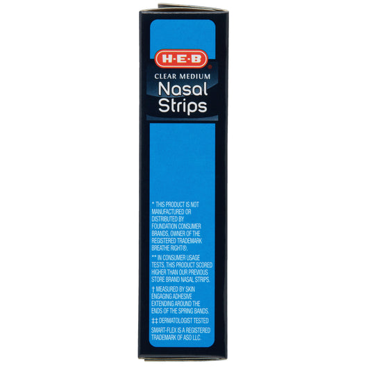 H-E-B Clear Nasal Strips - Medium