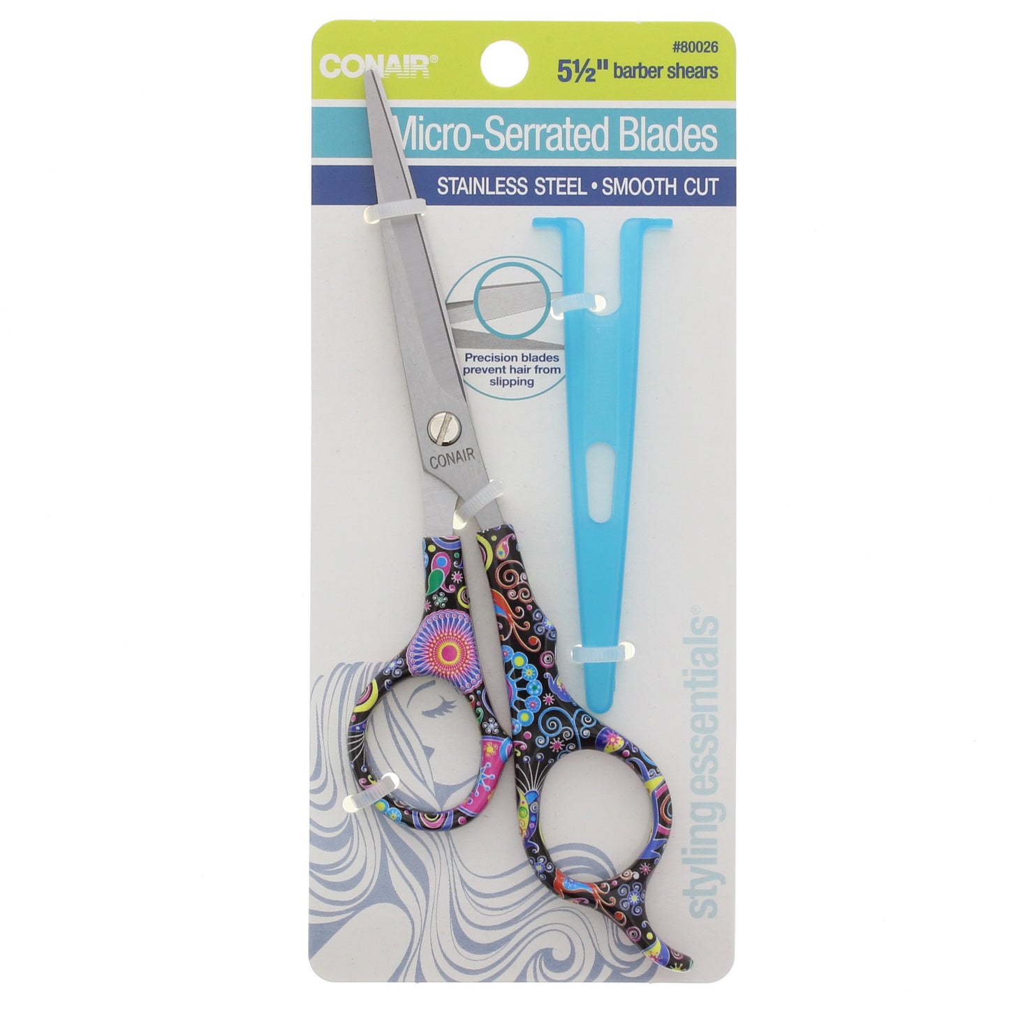 Conair Styling Essentials 5-1/2" Barber Shears - Colors & Designs May Vary