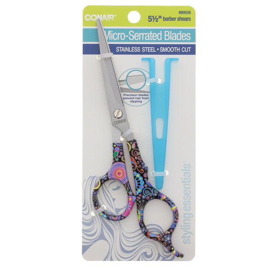 Conair Styling Essentials 5-1/2" Barber Shears - Colors & Designs May Vary