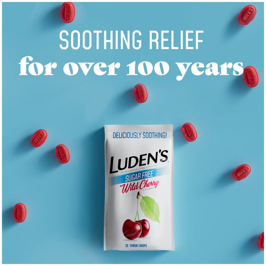 Luden's Sugar Free Soothing Throat Drops - Wild Cherry