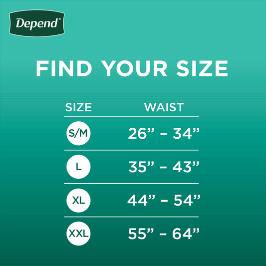 Depend Fresh Protection Men's Adult Incontinence Underwear - S/M, Grey
