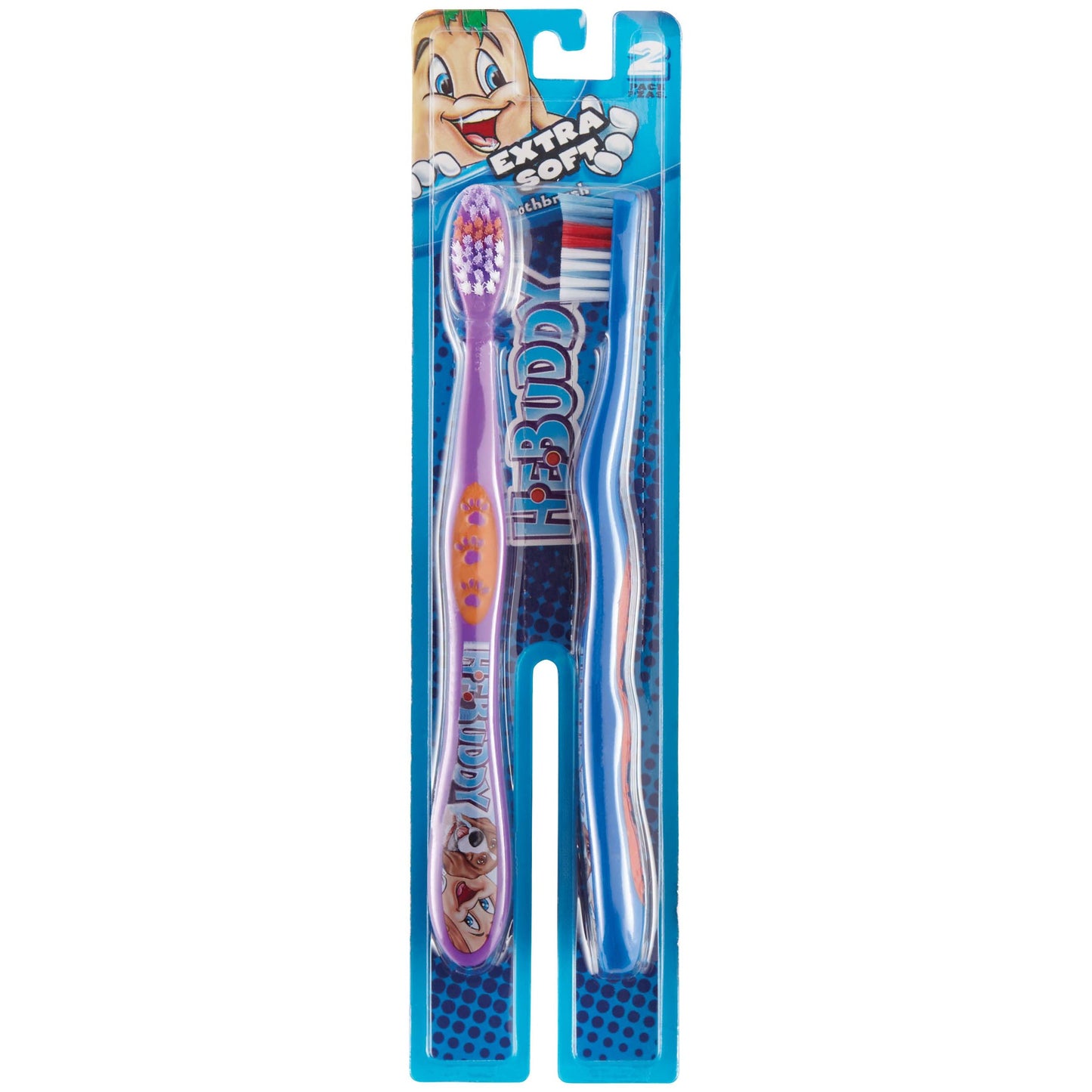 H-E-Buddy Kids Extra Soft Toothbrushes - Colors May Vary