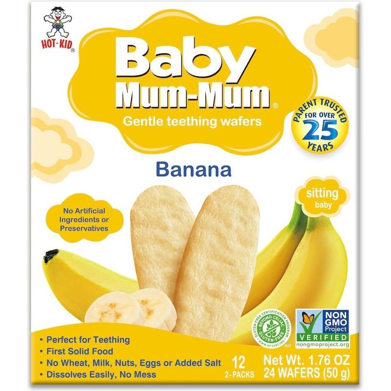 Baby Mum-Mum Gentle Teething Wafers - Banana