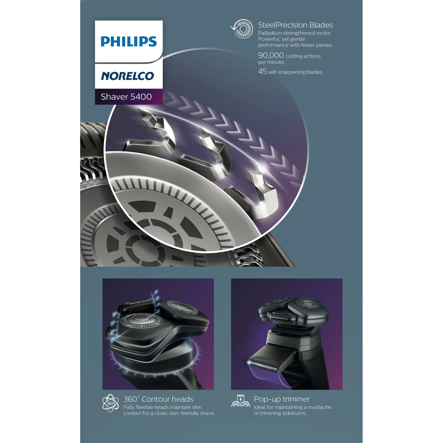 Philips Norelco Shaver 5400 Electric Razor