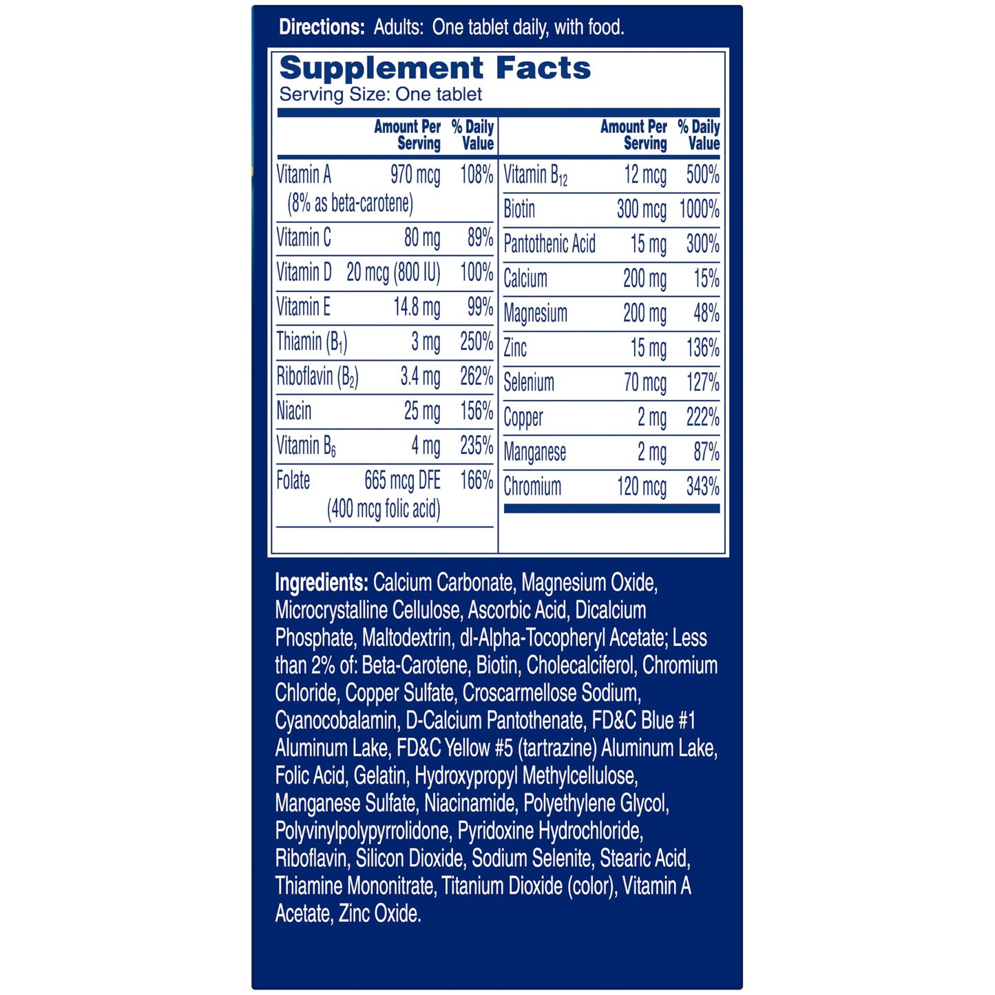 One A Day Men's Pro Edge Multivitamin Tablets