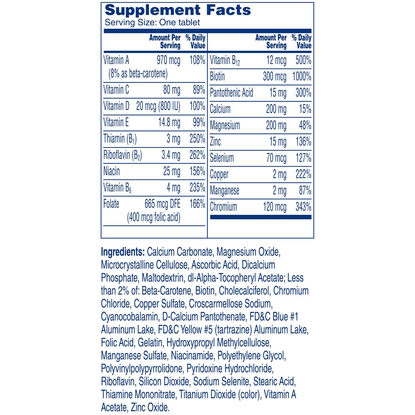 One A Day Men's Pro Edge Multivitamin Tablets