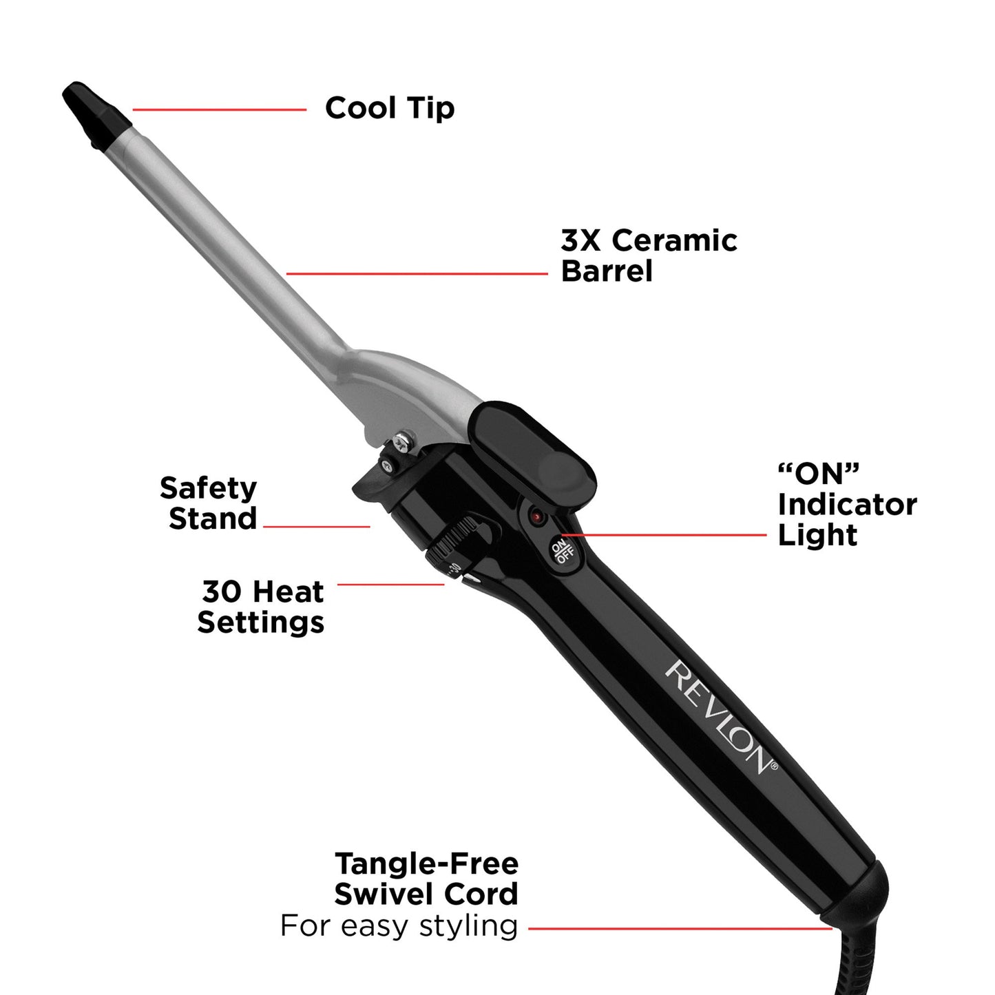 Revlon Ceramic Hair Curling Iron 1/2 in