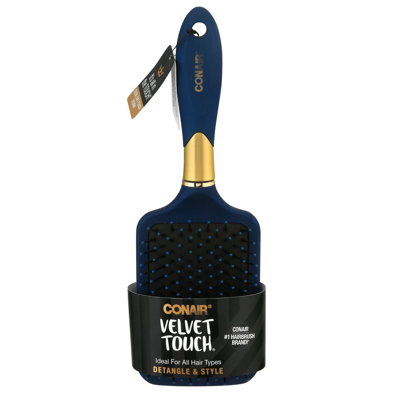 Conair Velvet Touch Paddle Brush For All Hair Types