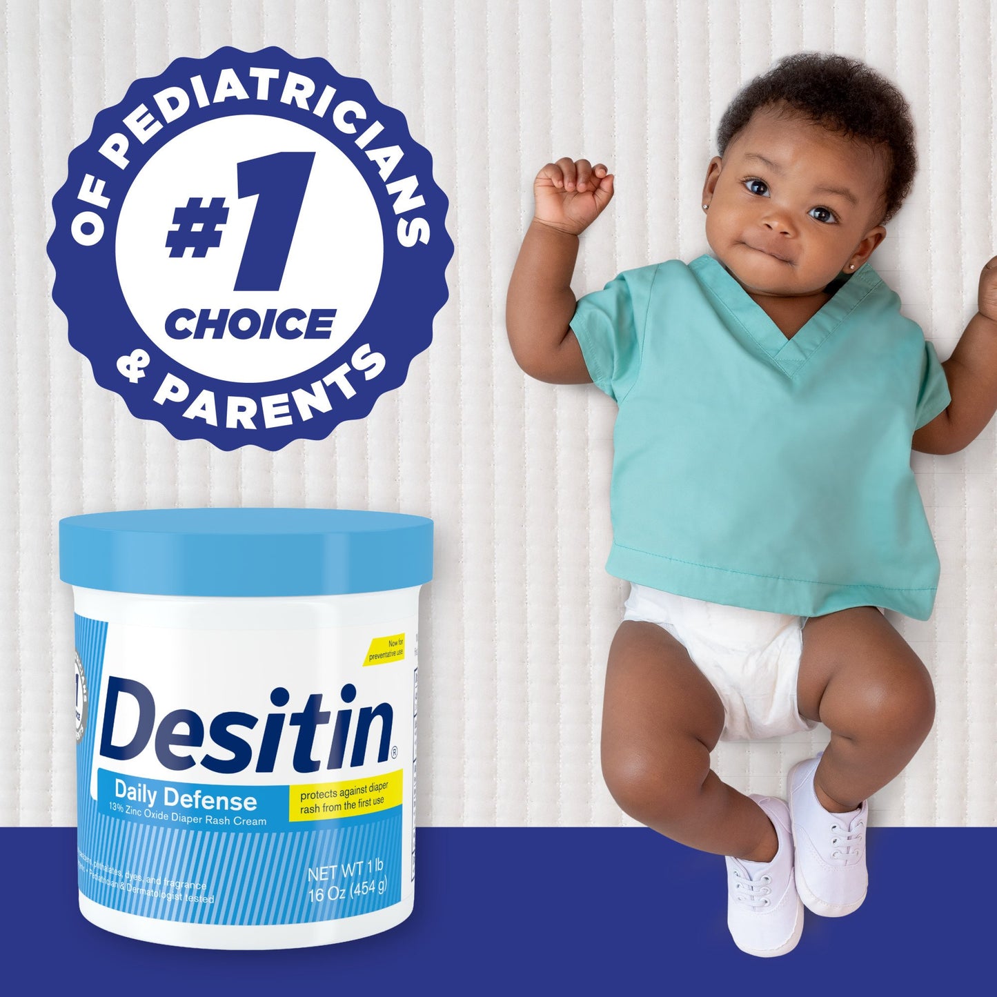 Desitin Daily Defense Diaper Rash Cream with Zinc Oxide