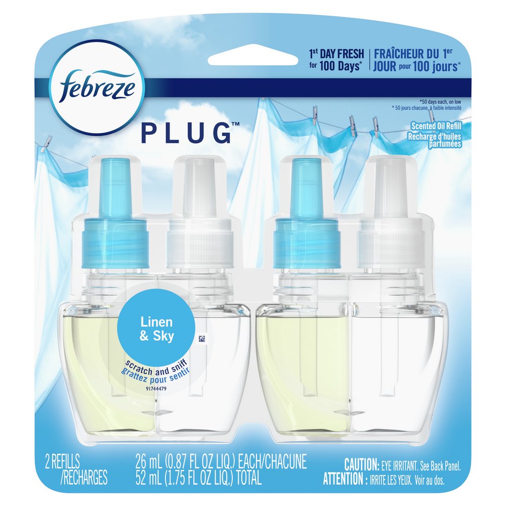 Febreze Plug Linen & Sky Scented Oil Refill