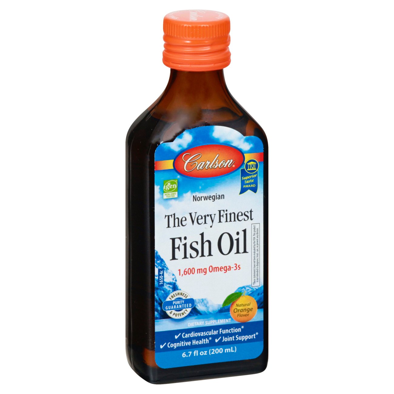 Carlson The Very Finest Natural Orange Flavor Fish Oil Liquid