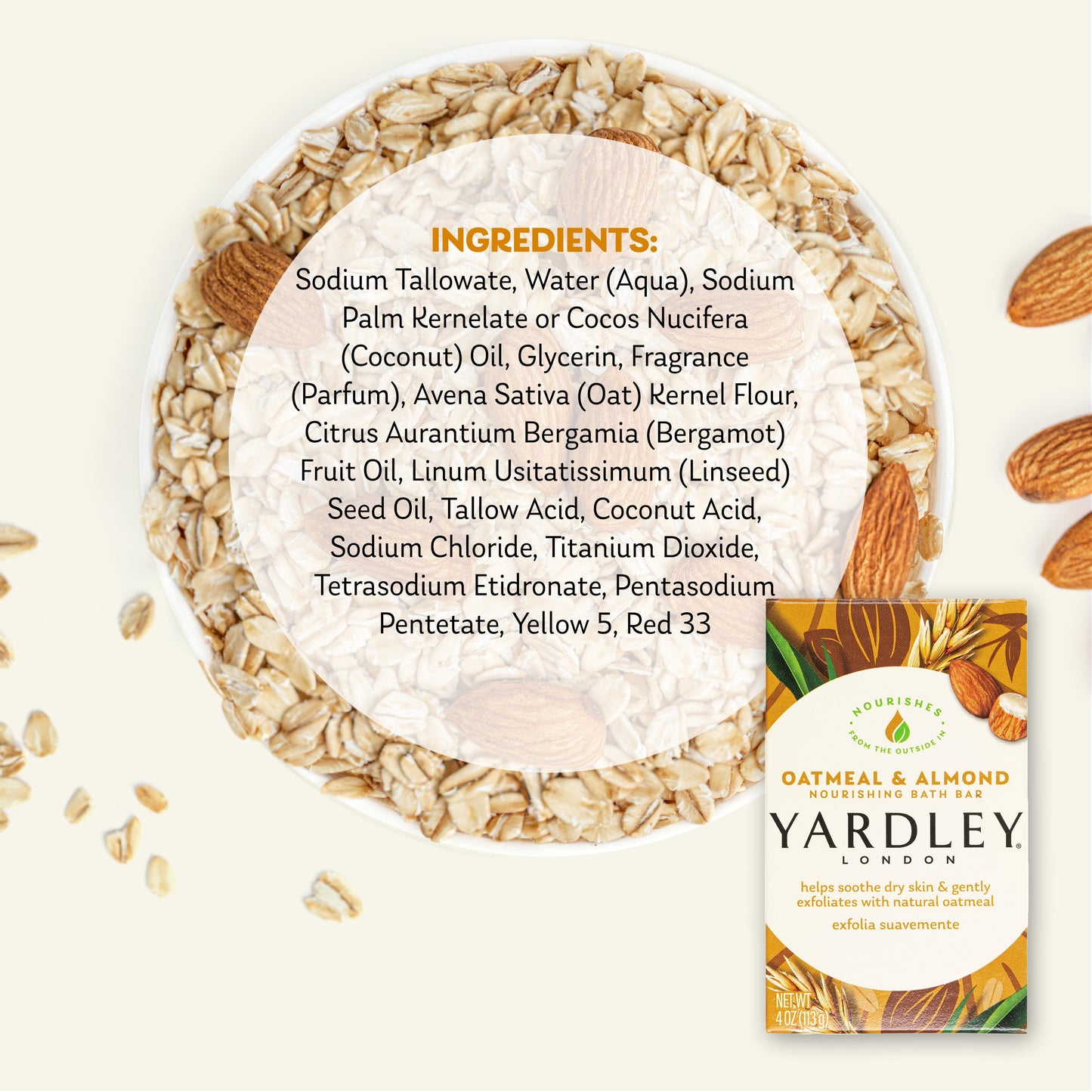 Yardley London Oatmeal & Almond Bath Bar
