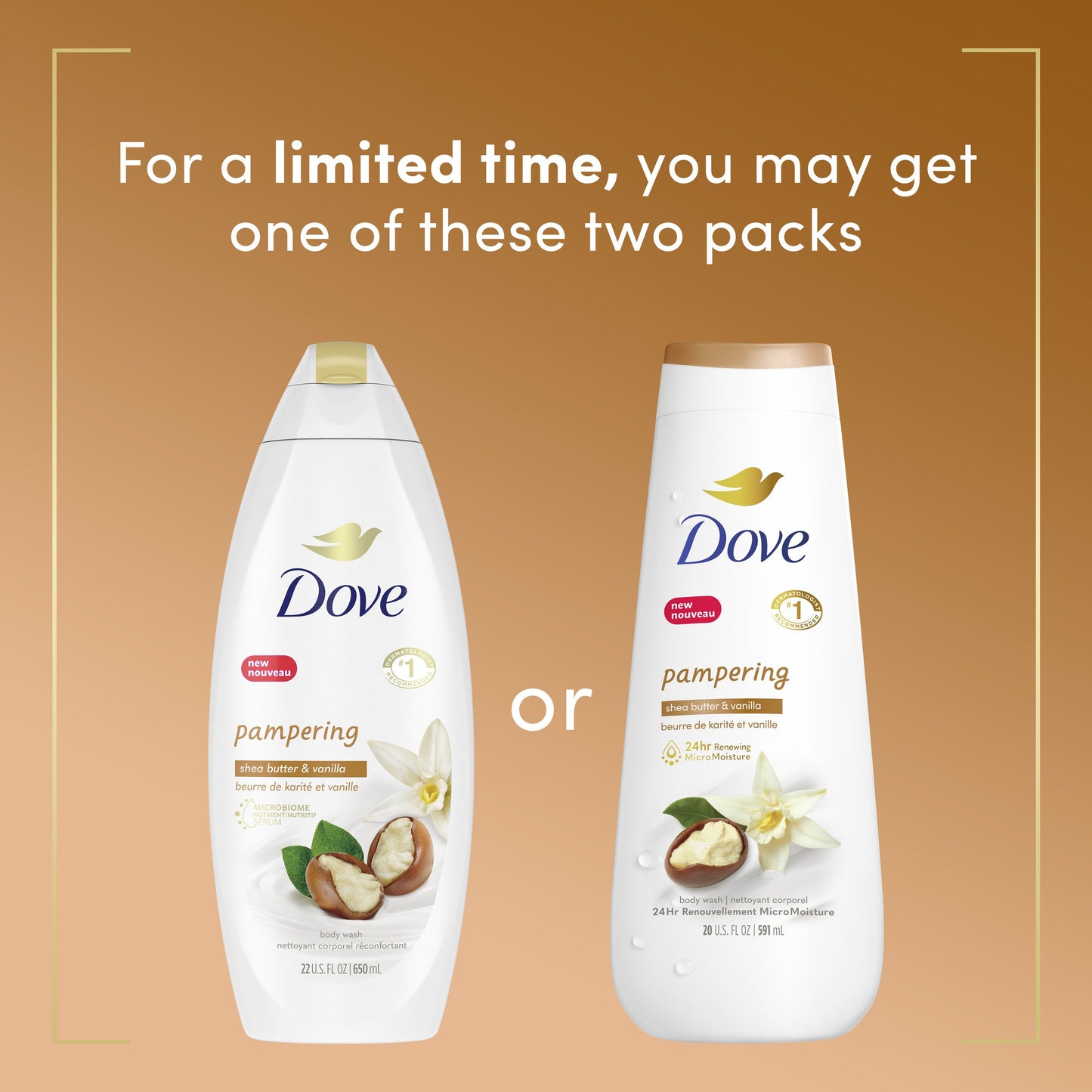Dove Pampering  Body Wash - Shea Butter & Vanilla