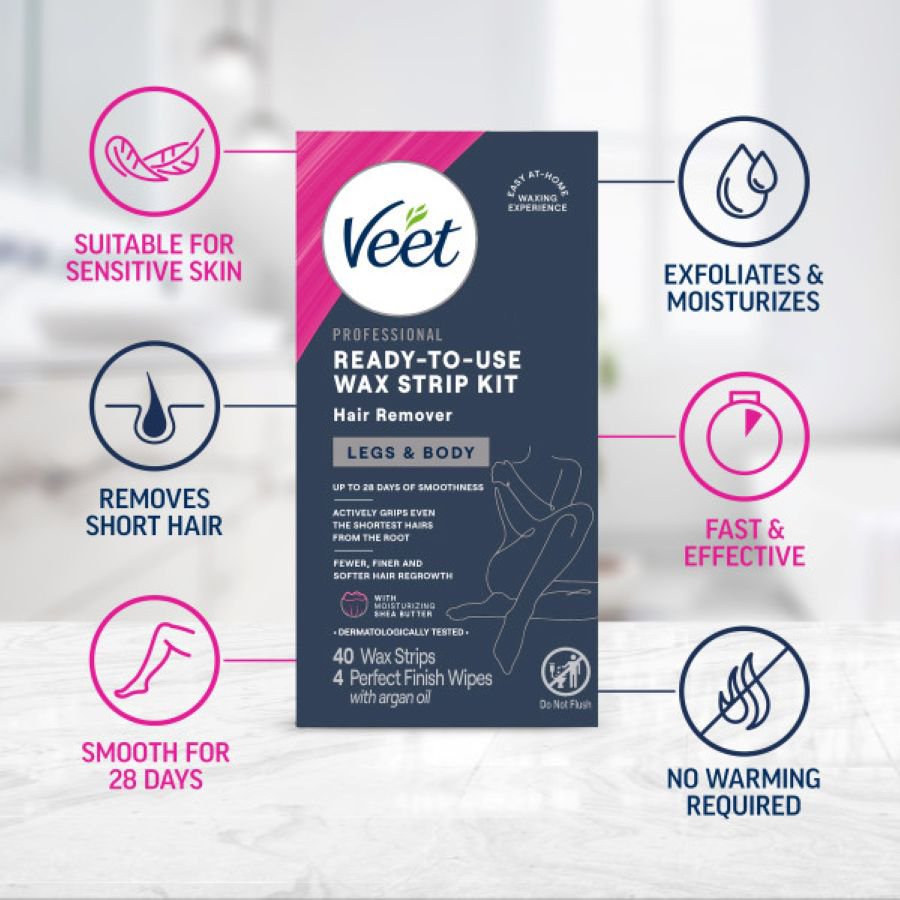 Veet Wax Strip Hair Remover Kit
