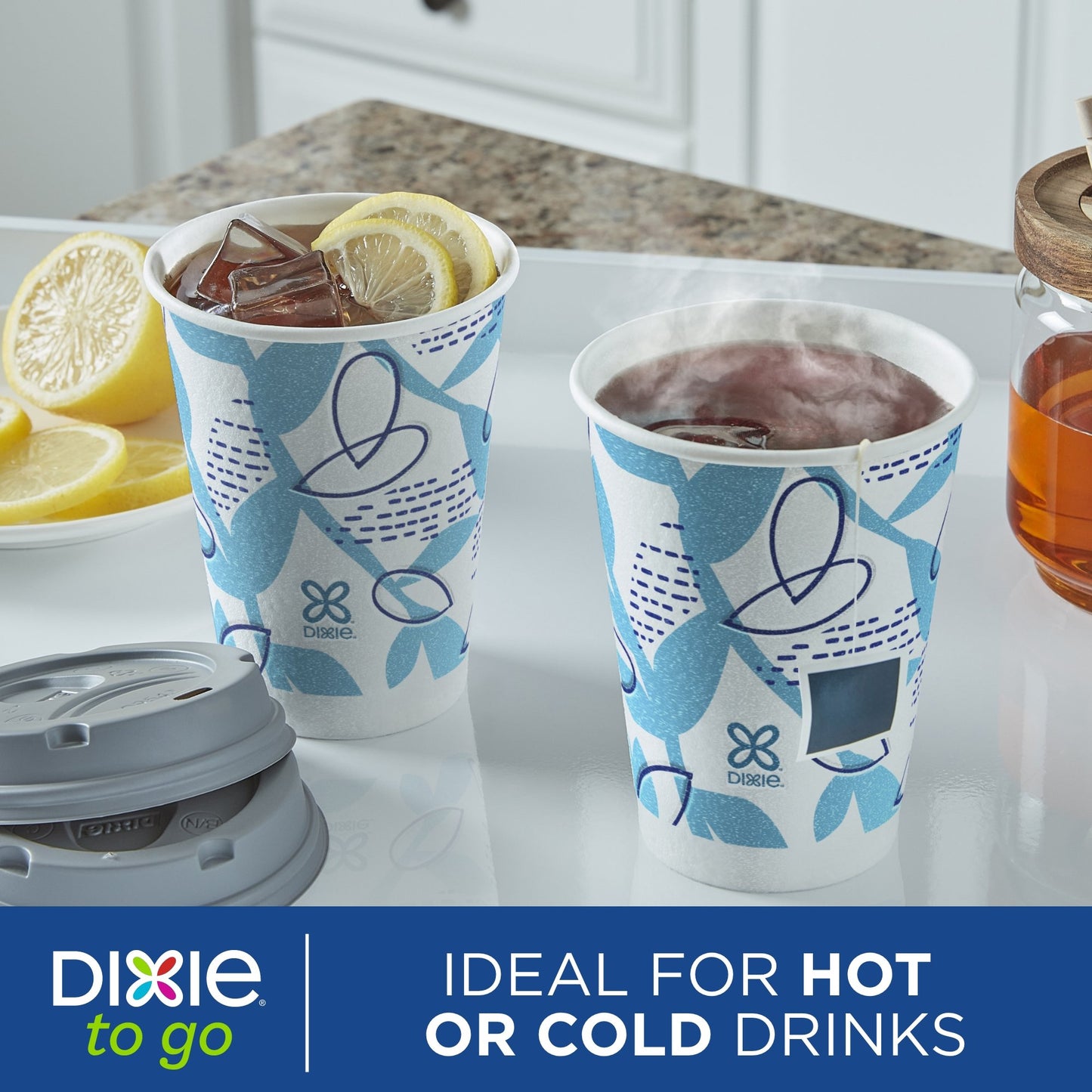 Dixie To Go 12 oz Paper Cups and Lids