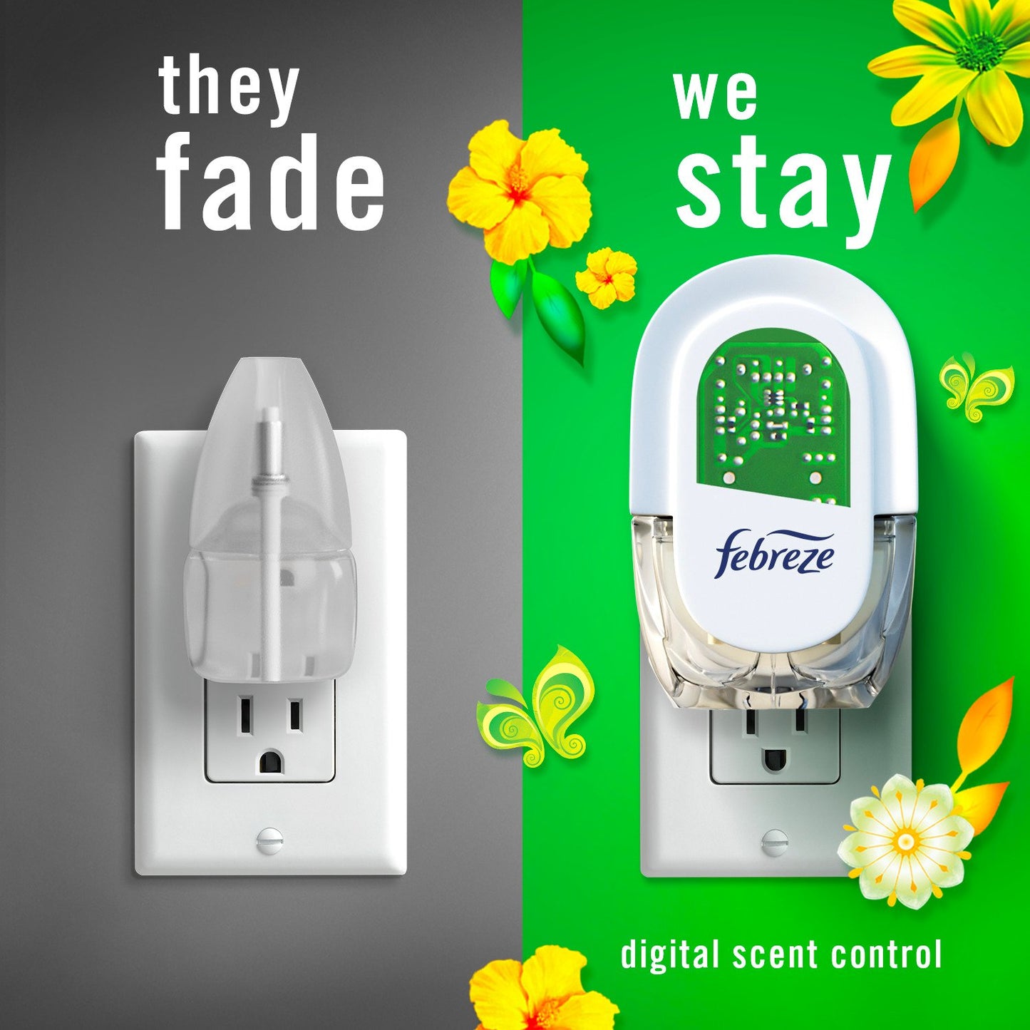 Febreze Plug In Air Freshener Odor-Fighting Scented Oil Refill Gain Scent