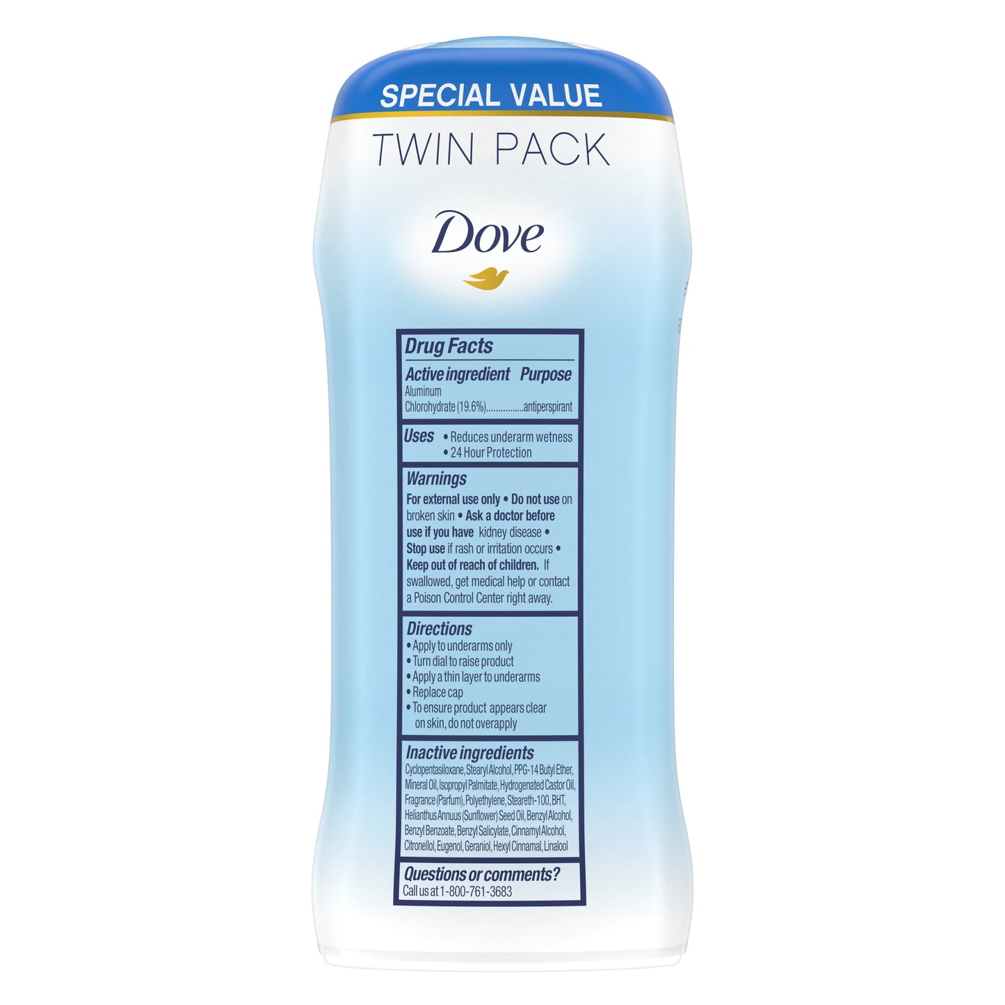 Dove Invisible Solid Antiperspirant Deodorant - Original Clean, 2.6 oz