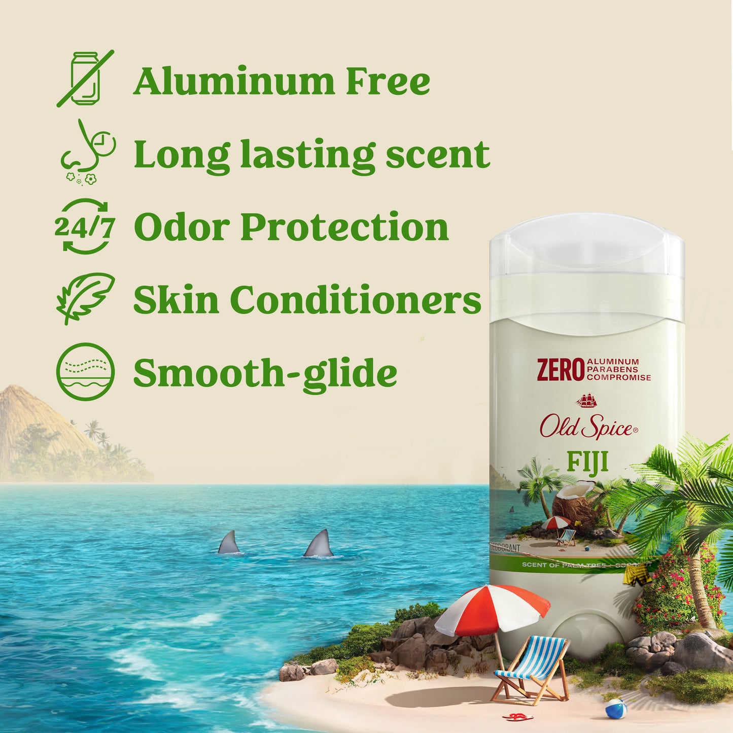 Old Spice Aluminum-Free Deodorant - Fiji