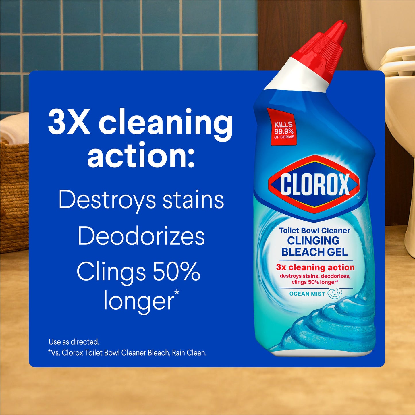 Clorox Clinging Bleach Gel Ocean Mist Toilet Bowl Cleaner