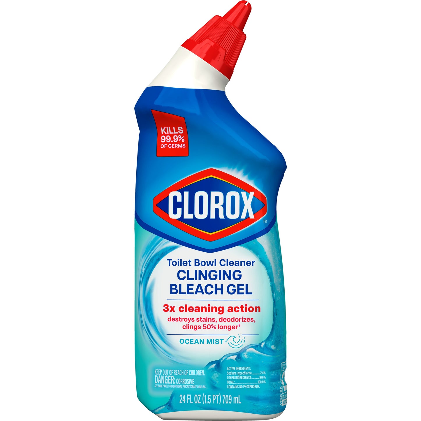 Clorox Clinging Bleach Gel Ocean Mist Toilet Bowl Cleaner