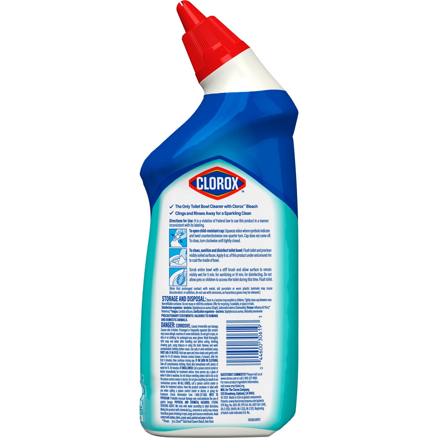 Clorox Clinging Bleach Gel Ocean Mist Toilet Bowl Cleaner
