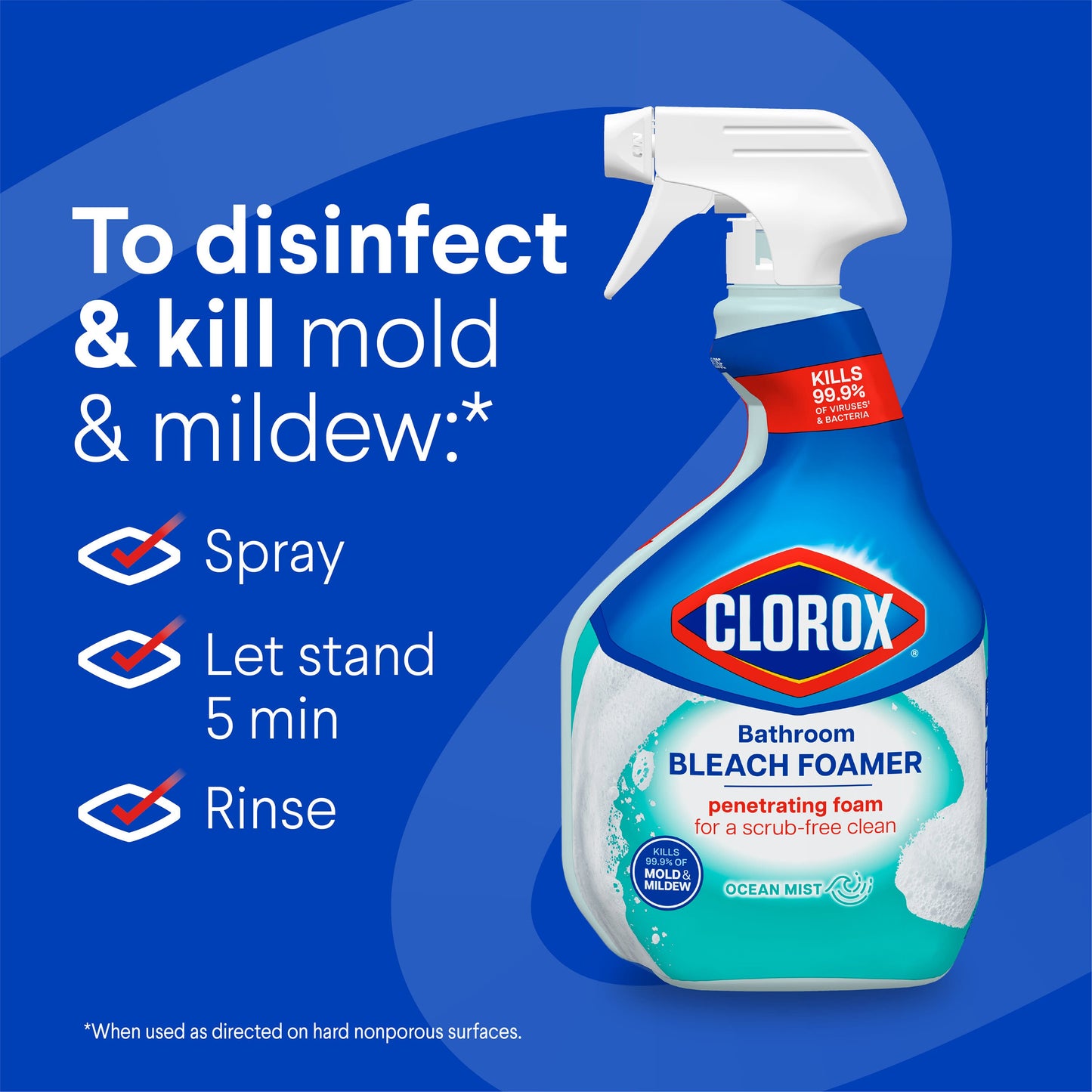 Clorox Bathroom Bleach Foamer Spray - Ocean Mist