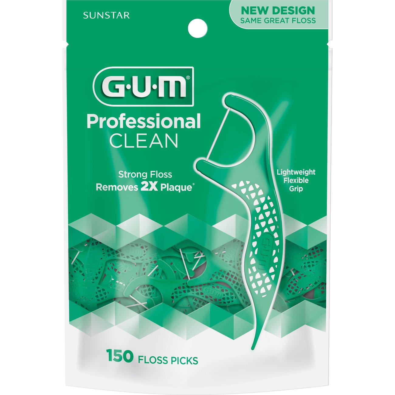 GUM Eez-Thru Extra Strong Mint Flossers Value Bag