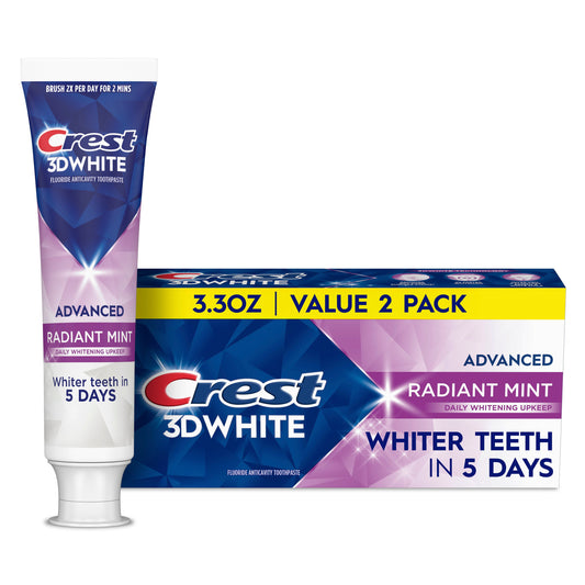 Crest 3DWhite Advanced Teeth Whitening Toothpaste - Radiant Mint