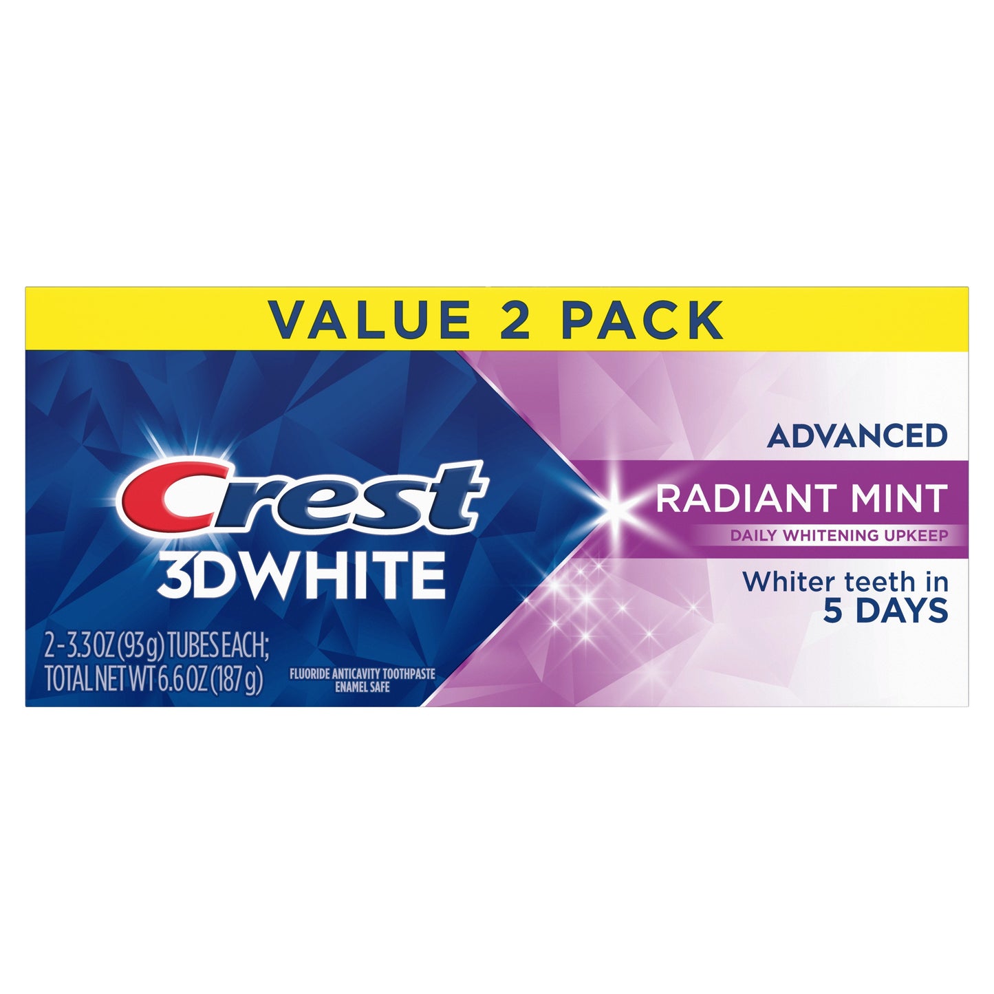 Crest 3DWhite Advanced Teeth Whitening Toothpaste - Radiant Mint