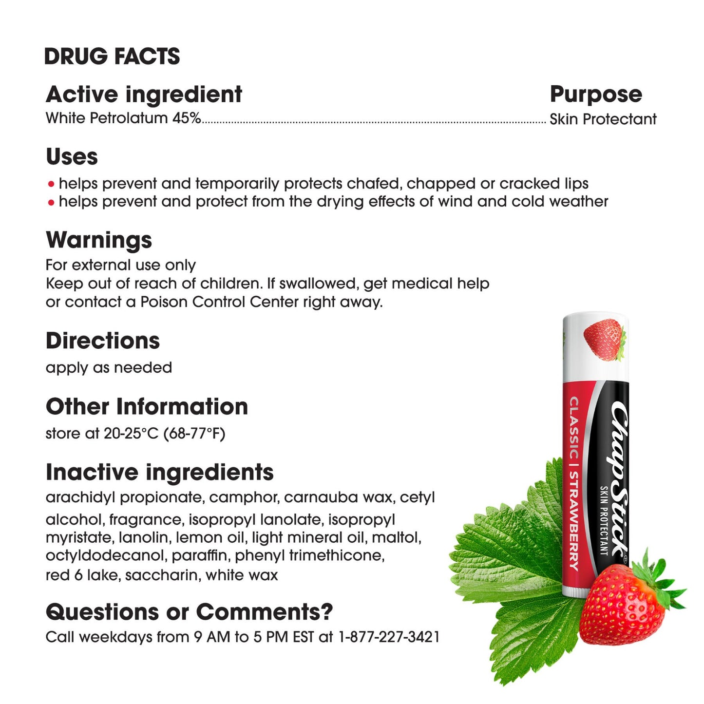 ChapStick Lip Balm Tube - Classic Strawberry
