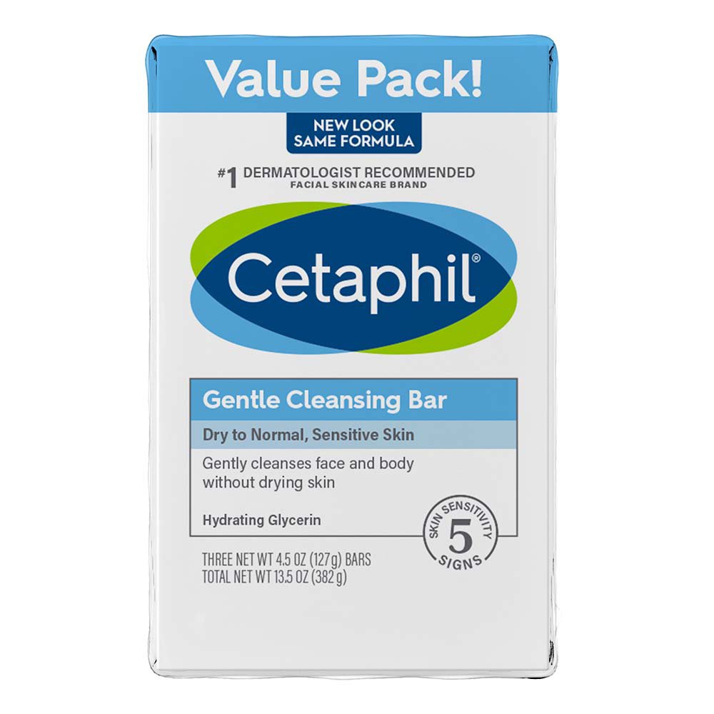 Cetaphil Gentle Cleansing Bar, 3 Pk