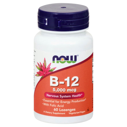 NOW Vitamin B-12 5,000 mcg Lozenges